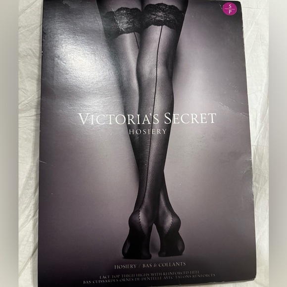Victoria Secret Lace Top Thigh Highs SZ SM - Picture 1 of 5